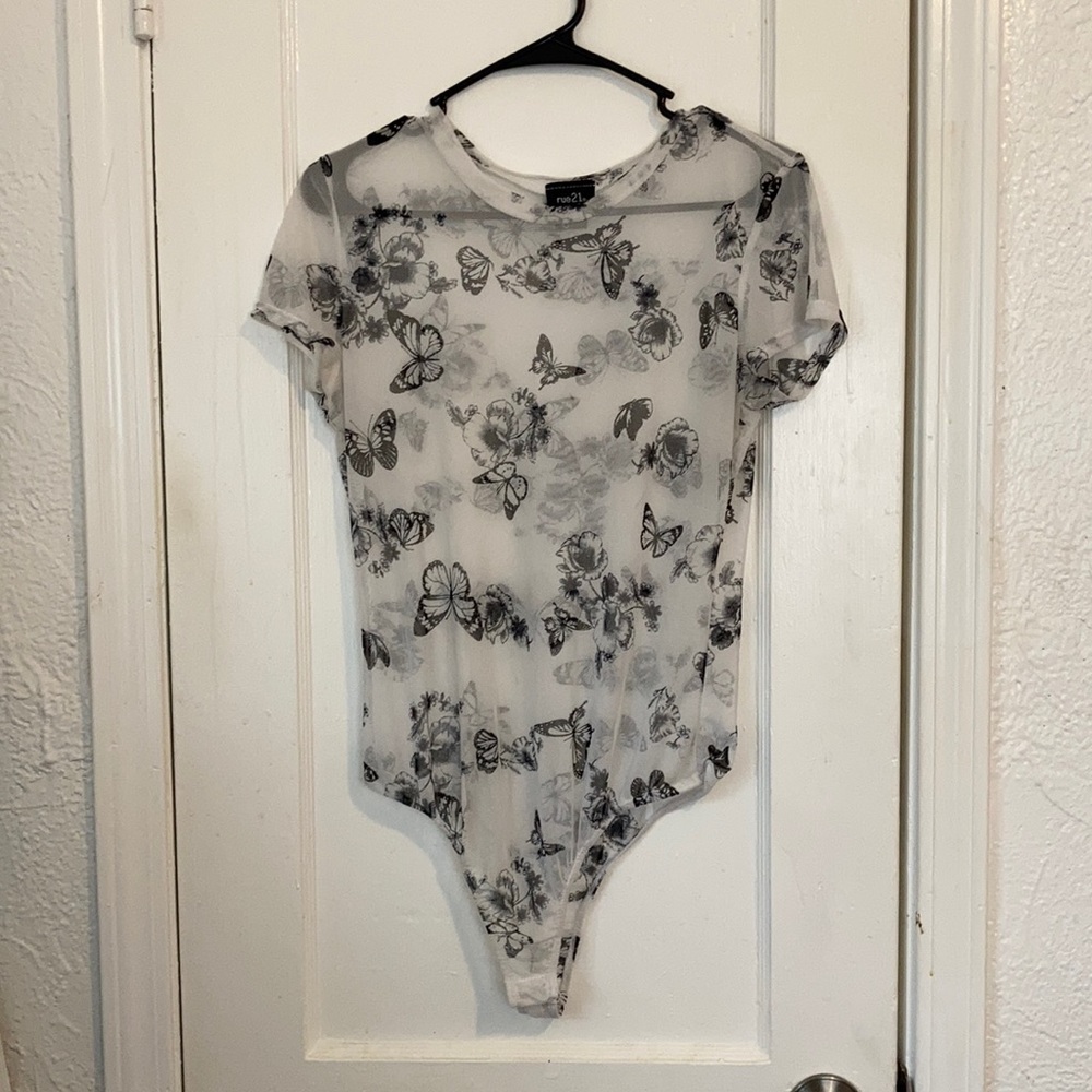 Sheer Butterfly Bodysuit